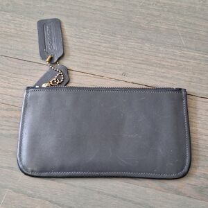 Vintage Coach Navy Zip Wallet 7x4" EUC RARE